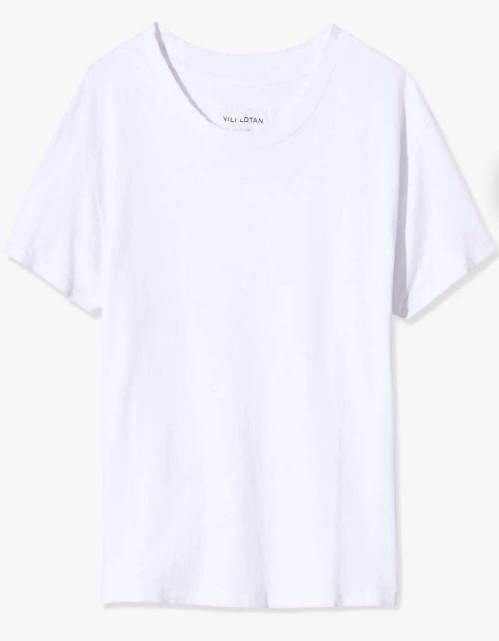 NEW Nili Lotan Brady Cotton Tee in Off White M